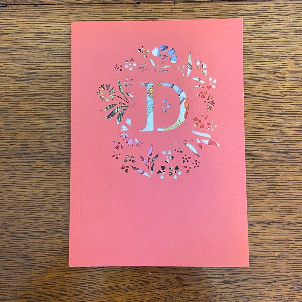 Anthropologie floral “d” journal